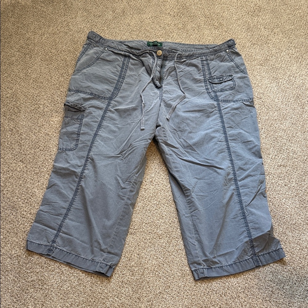 Gray Cargo Capris